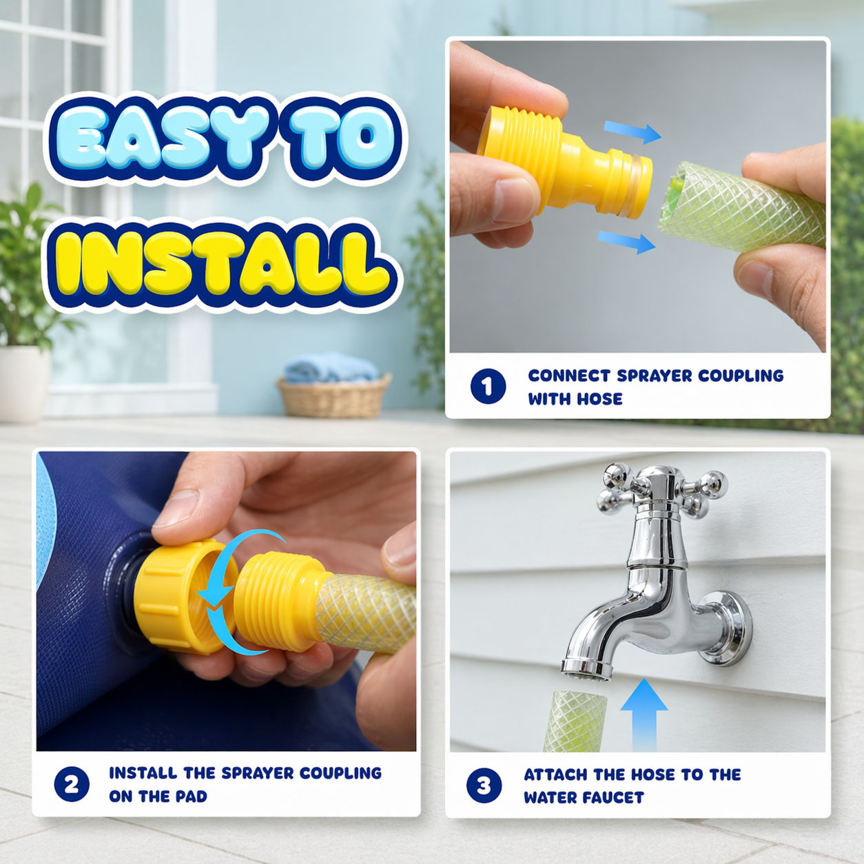 Outdoor Dog Splash Pad – sprinkler ring in action