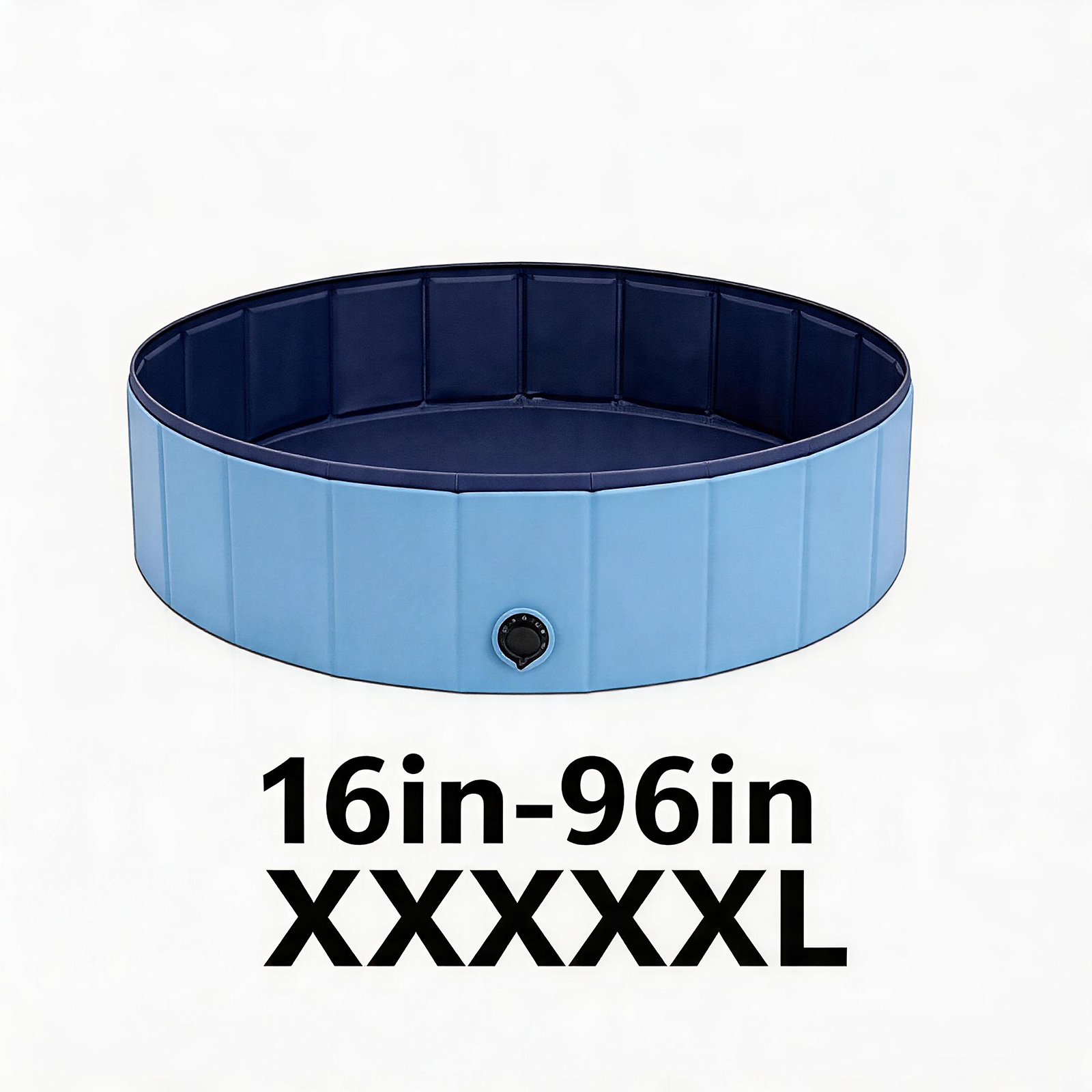 Foldable Dog Pool dark blue XXXXXL 96 inch