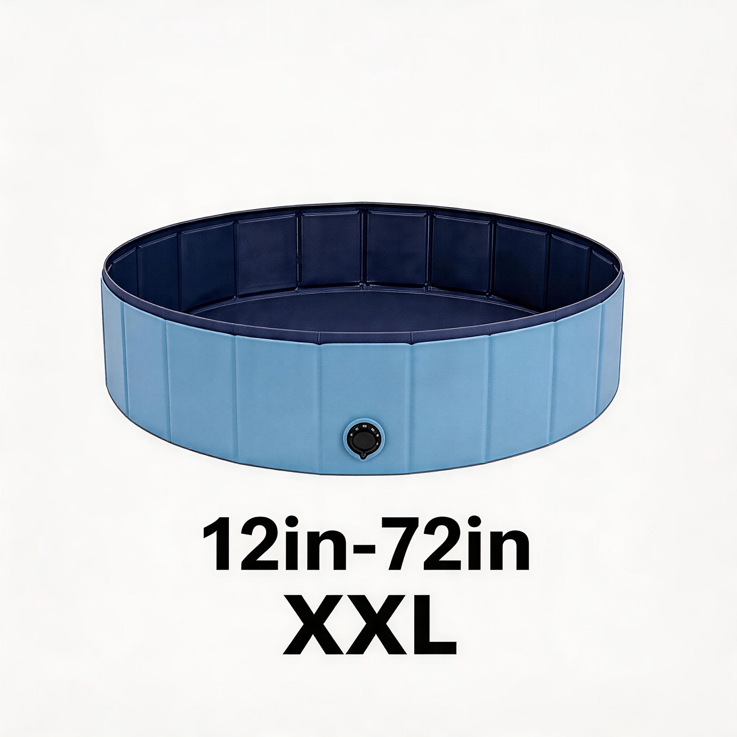 Foldable Dog Pool dark blue XXL 72 inch