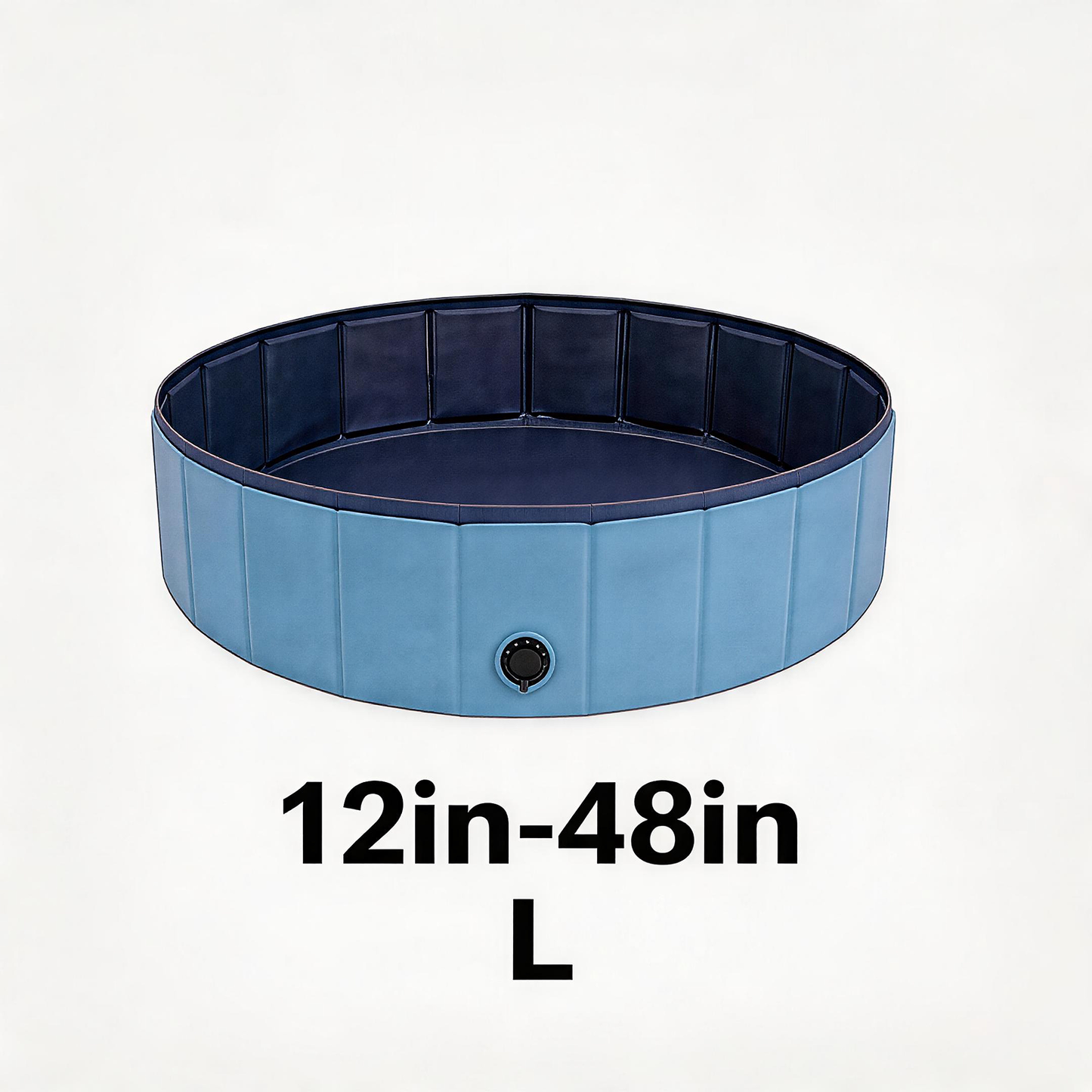 Foldable Dog Pool dark blue L 48 inch