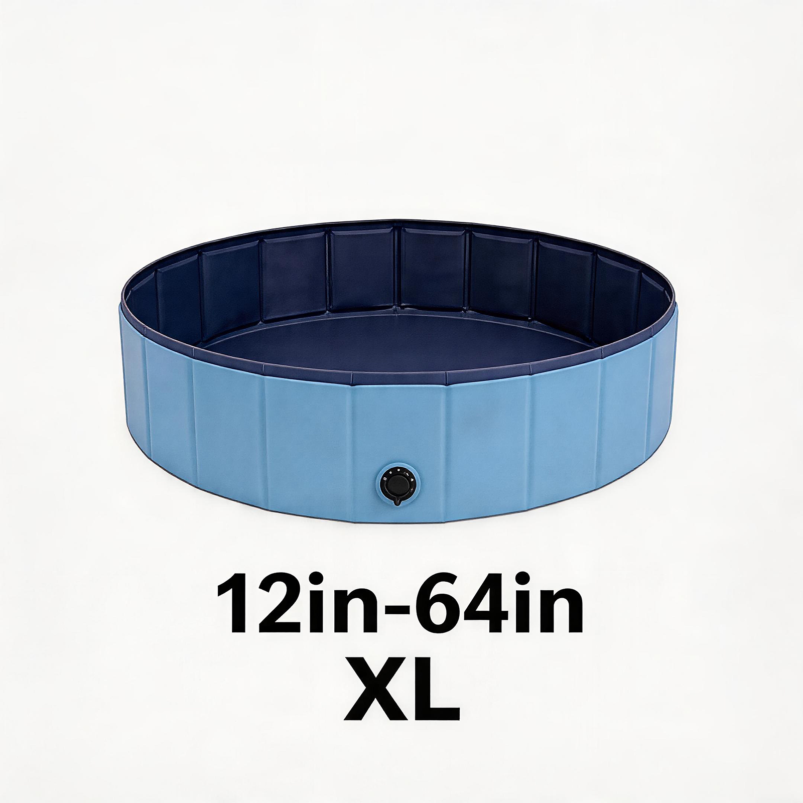 Foldable Dog Pool dark blue XL 64 inch