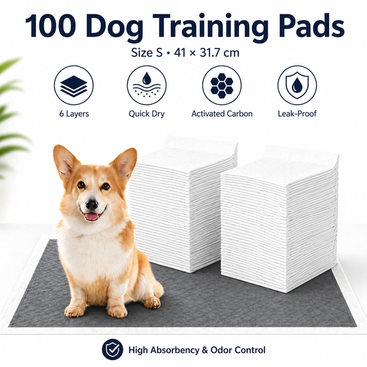 100 Count Dog Pee Training Pads, Leak-Proof & Quick Dry
